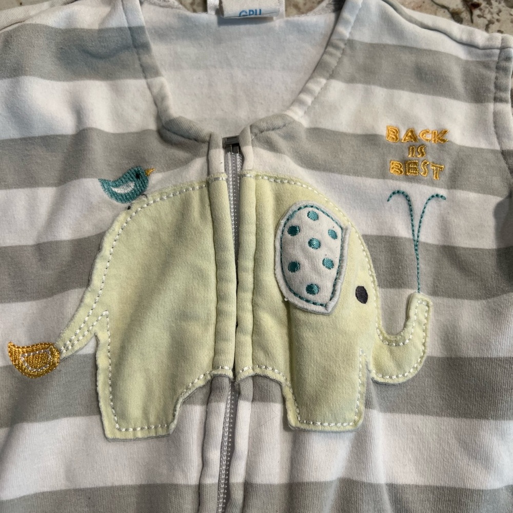 Halo Baby Sleep Sack Striped Elephant Small 0-6 Months 10-18 Lb - Picture 2 of 3